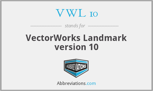 VWL 10 - VectorWorks Landmark version 10